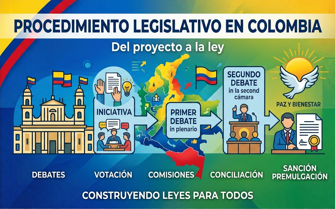 Procedimiento legislativo, trámite y formación de la ley y de los actos legislativos
